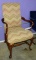 GOOSE ARMED QUEEN ANNE CHAIR