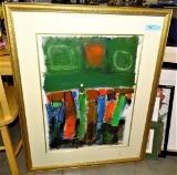 ONEAL SIGNED ABSTRACT NICELY FRAMED