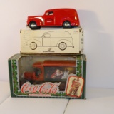 1940 PANEL VAN & COCA COLA DIE CAST BANKS