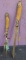 CARVING SET WITH STAG HANDLES AND STERLING HARDWAE