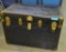 LARGE VINTAGE TRUNK WITH TRAY 36 X 22 X 24