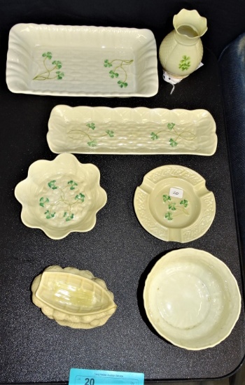 7 PCS BELLEEK ITEMS SEE DISCIPTION BELOW.