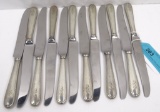 12 STERLING SILVER BUTTER KNIVES 739.4G  WEIGHTED