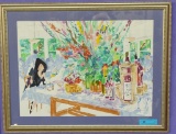 WATERCOLOR BY LEROY NEIMAN CALIFORNIA CUISINE