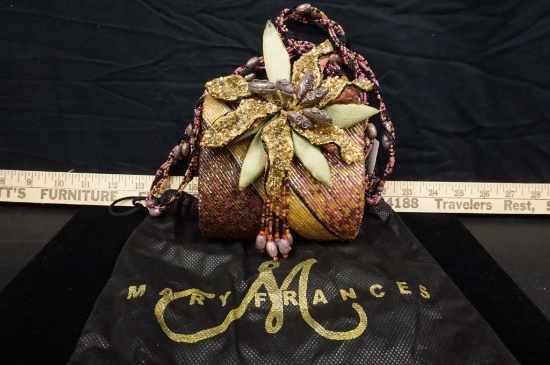 MARY FRANCES COLLECTOR BEADED  FLOWER PURSE