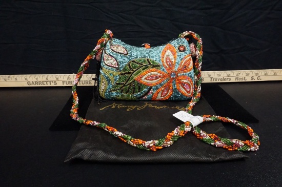 MARY FRANCES "BLUE HAWAII  SHOULDER PURSE