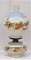 DOUBLE GLOBE BLUE & WHITE LAMP WITH FLOWERS 16