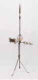 CIRC 1893 LIGHTNING ROD  W/ORIGINAL GLASS BALL