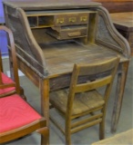 ROLL TOP DESK & CHAIR 31