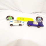 60'S RED LINE HOTWHEEL JACK RABBIT & 57 T BIRD