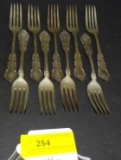 STERLING REED & BARTON 9 DINNER FORKS 435grams