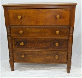 CIRC 1840'S 4 DRAWER PEGGED  CHEST