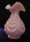 PINK FENTON DRAPED PATTERN VASE