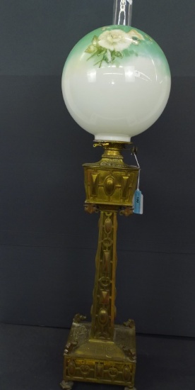 VERY LARGE VICTORIAN FLOOR OIL LAMP