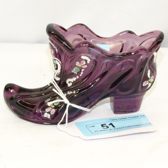PURPLE FENTON HAND PAINTED SHOE