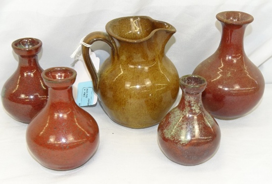 6 MISC PCS JUG TOWN POTTERY
