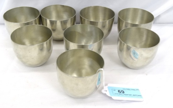 8 STIEFF PEWTER JEFFERSON CUPS