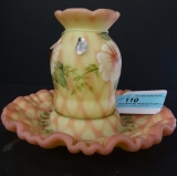 FENTON HAND PAINTED FAIRY LAMP