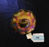 EMERALD GREEN CARNIVAL GLASS BOWL
