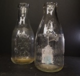 LOT OF 2 MILK BOTTLES 1888 STAR & BILTMORE DAIRY