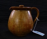 BROWN POTTERY PITCHER