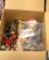 BOX LOT OF VINTAGE CHRISTMAS DECORATIONS