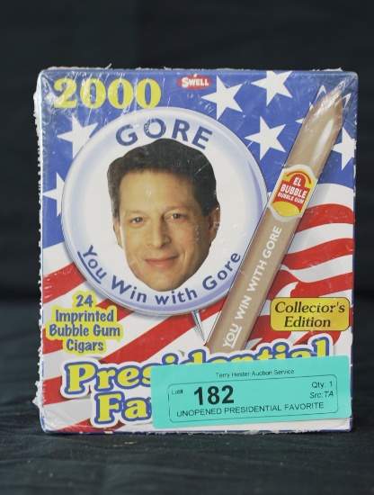 UNOPENED PRESIDENTIAL FAVORITE BUBBLE GUM CIGARS