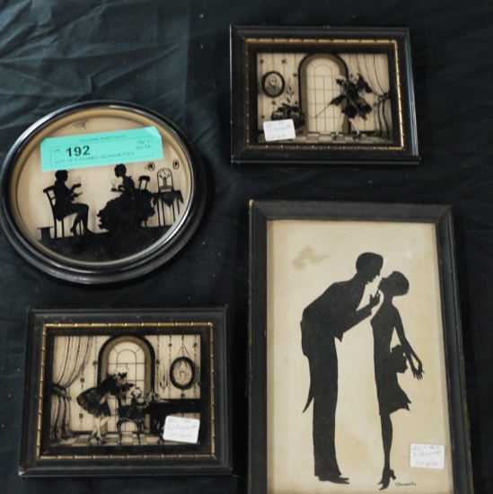LOT OF 4 FRAMED SILHOUETTES