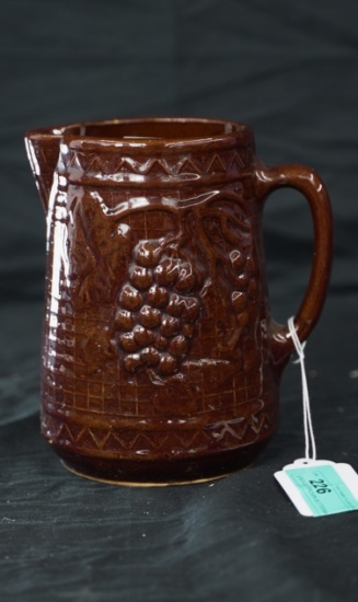 VINTAGE BROWN BUTTERMILK PITCHER