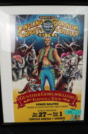 RINGLING BROTHERS GUNTHER GABLE WILLIAMS POSTER