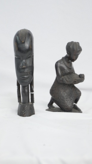 TWO AFRICAN TRIBAL CARVINGS