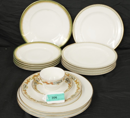 15+ PIECES OF MISC PORCELAIN ROSENTHALE LIMOGES GOLDEN LAUREL