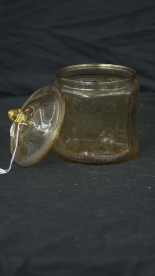 YELLOW GLASS  HUMIDOR