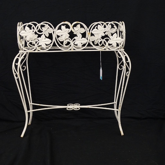 ORNATE CAST IRON PLANTER STAND 27 X 27"