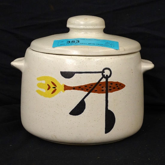 MID CENTURY WEST BEND BEAN POT 2 QT. W/ LID