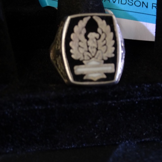 HARLEY DAVIDSON RING TURQUOISE INLAY