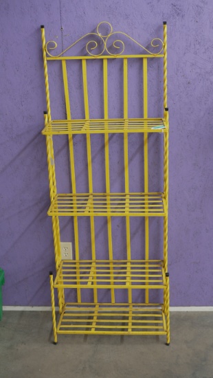 YELLOW 68"X26" YELLOW BAKERS RACK-4 SHELVES