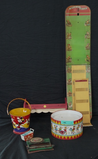 LOT OF KIDS BUCKETS & MISC TOYS