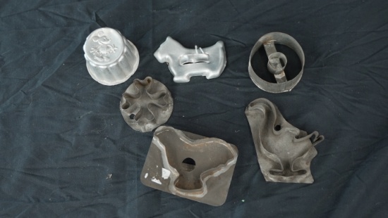LOT OF 6 COOKIE CUTTERS
