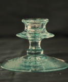LIGHT BLUE FOSTORIA CANDLE HOLDER