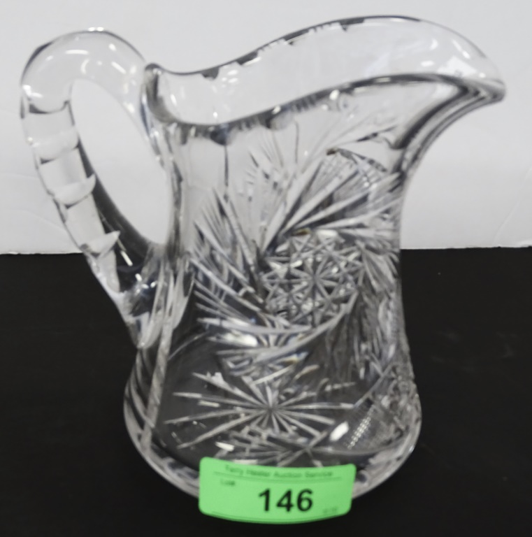 L.G. Wright God and Home Water Set Dark Carnival Glass Made by Mosser Glass  Pitcher and 6 Tumblers 
