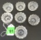 GROUP OF 7 CRYSTAL SALT SELLERS