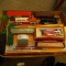 LOT OF HO TRAINS,TRACK BUILDINGS,ETC