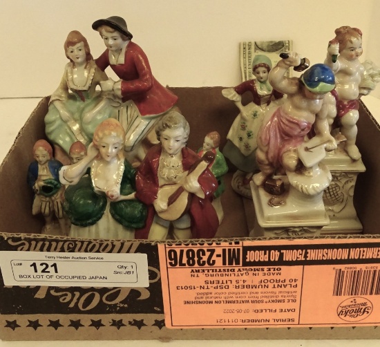 BOX LOT OF OCCUPIED JAPAN FIGURINES