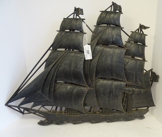 COMPOSITE SAILING SHIP WALL HANGING 20" X 27"