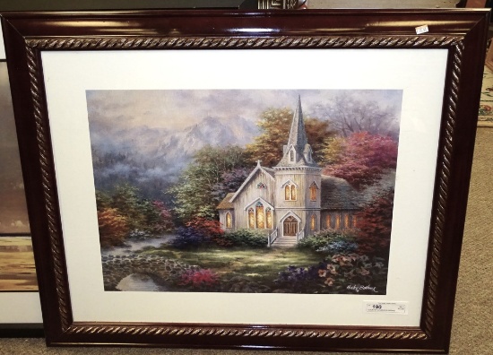 COUNTRY CHURCH IN SPRING PRINT-NICKY BOEHUE
