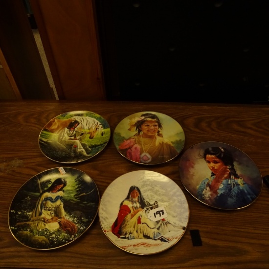 5 NATIVE AMERICAN PRINCESSES PLATE 8"