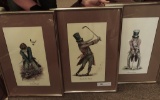 SET OF 3 FRAMED GOLF PRINTS