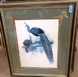 BEAUTIFULLY FRAMED PEACOCK PRINT