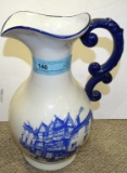 LARGE BLUE WATER PITCHER 13